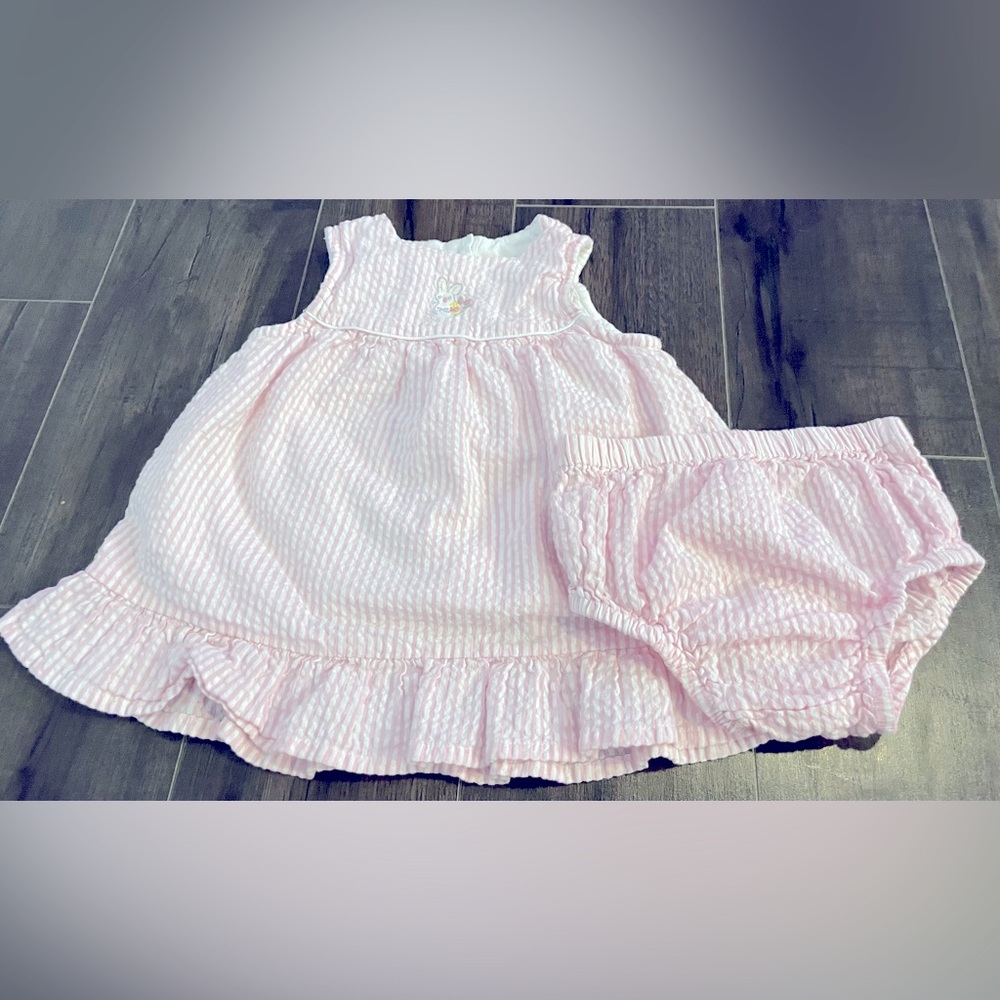Little Nutmeg - Easter Dress with Bloomers - SIZE 9-12 Months